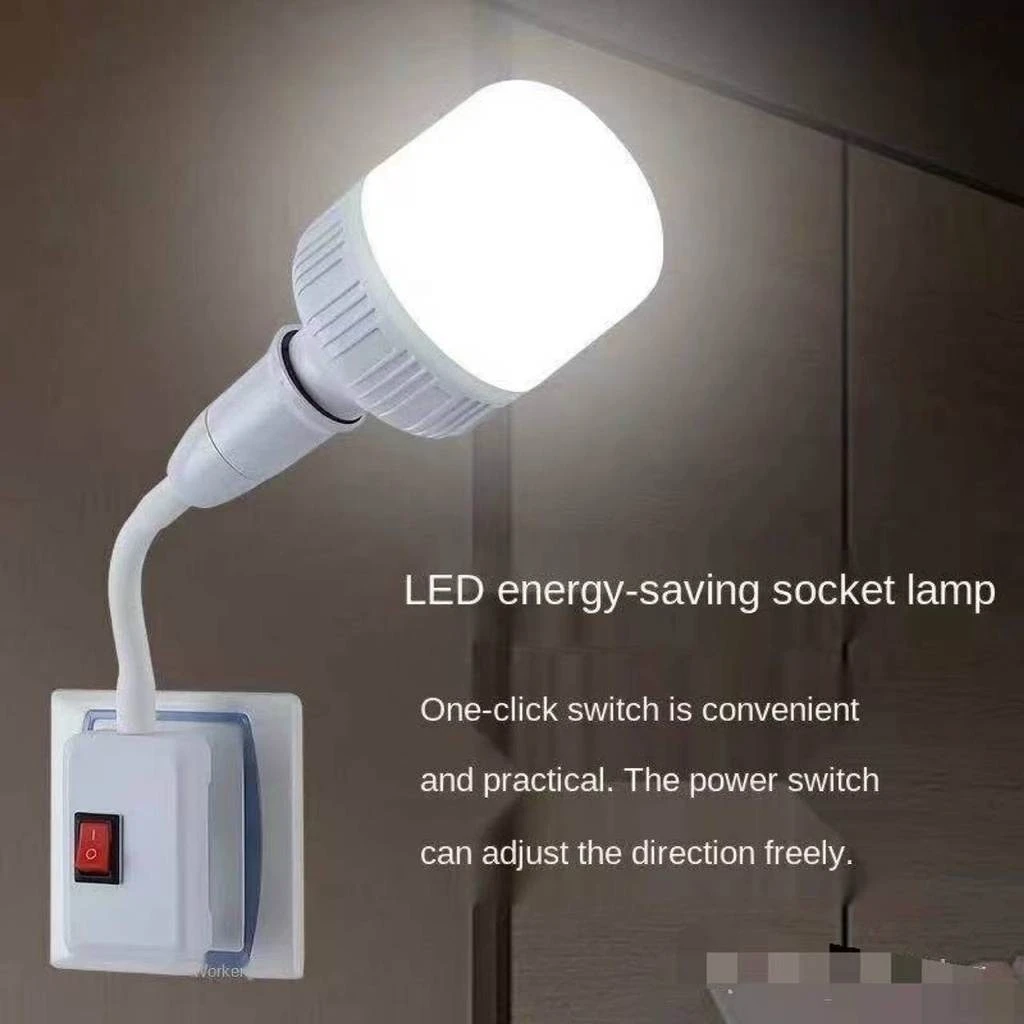 Flessibile E27 Portalampada Prolunga E27 Lampada Base rotante Portalampada Portalampada Base Portalampada Adattatore luce LED Dropshipping