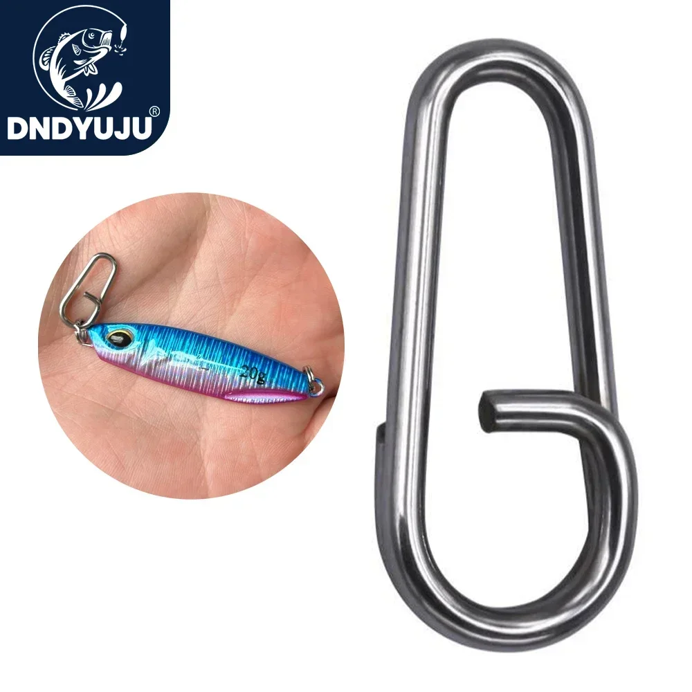 50 ~ 200 pçs anéis divididos de pesca snap iscas de pesca conectores de pesca de água salgada oval anéis divididos giratórios snap anéis de aço inoxidável