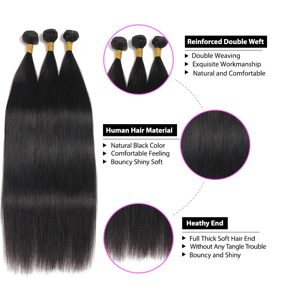 Peruanische 100% Menschliches Haar Gerade Bundles Weben Natürliche Farbe 1/2/3/4 Bundles Deal 8-30 Zoll Bundle Haar Extensions Fow Momen