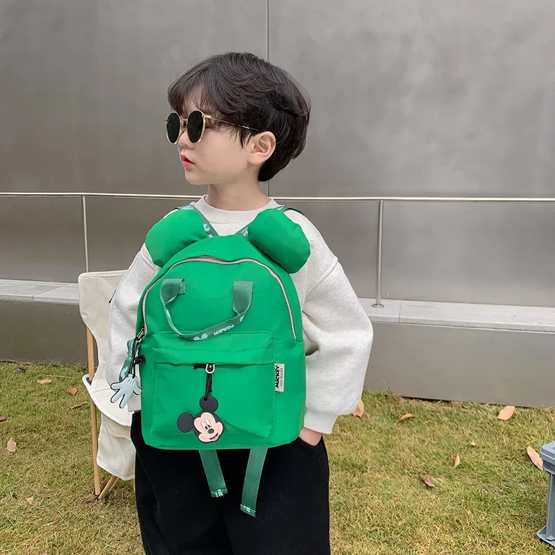 Disney Children's Backpacks Anime Cartoon Mickey Mouse Backpack Kindergarten Fashion Style Waterproof Wear Resistant Backpacks