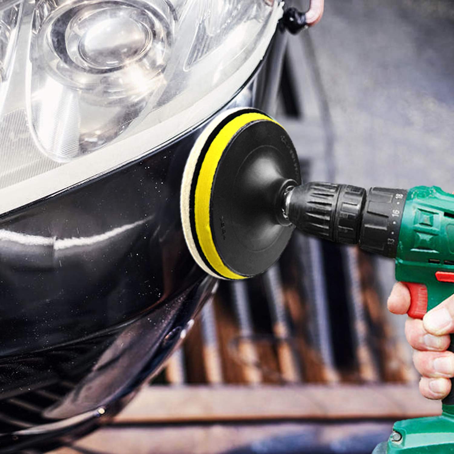 UEESHOP 5 Đánh Bóng 3Inch Bộ Dụng Cụ Đánh Bóng Ô Tô Bọt Biển Đĩa Len Bánh Xe Tự Động Sơn Chăm Sóc Máy Đánh Bóng Miếng Lót xe Ô Tô Tiện Ích Dụng Cụ