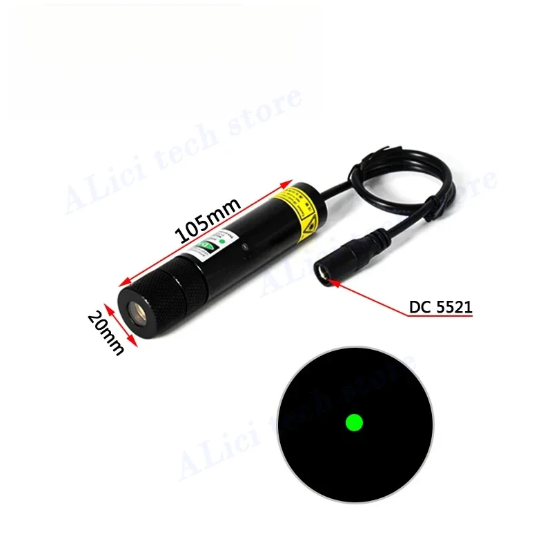 532nm green100MW Laser Module Woodworking Stone Cutting Equipment Positioning Infrared Cross Iine Iine DC3V Factory Direct Sales