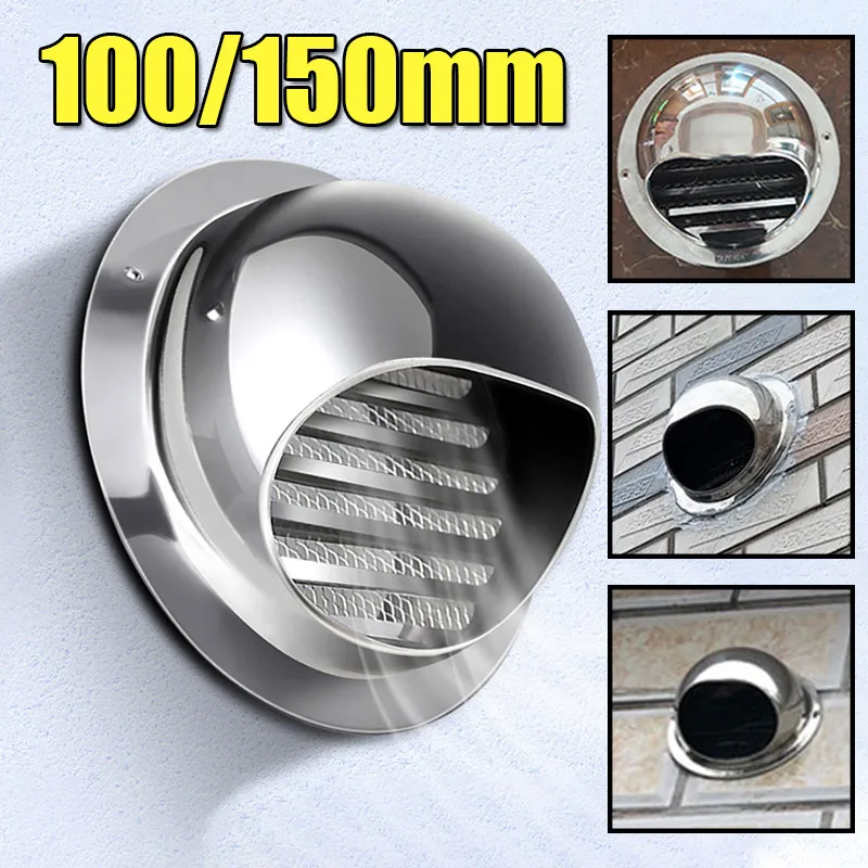 Parede de aço inoxidável teto ventilação ar duto ventilação grade capa à prova dwaterproof água saída aquecimento refrigeração aberturas tampa