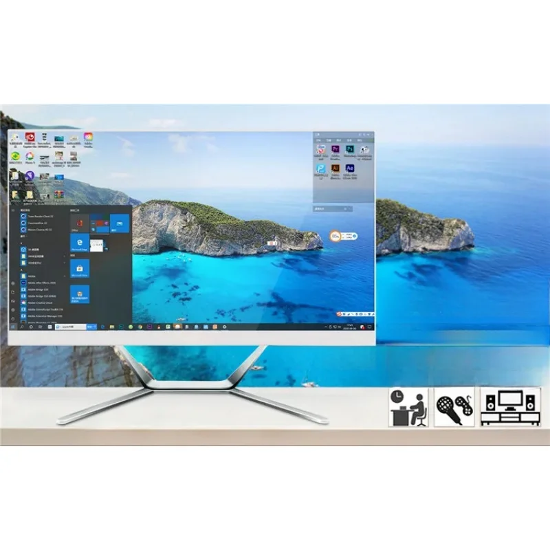 23,8 27 pulgadas GTX 8 Core CPU I7 9700F 16GB RAM 1TB SSD Gaming Pc 8K todo en uno computadora de escritorio
