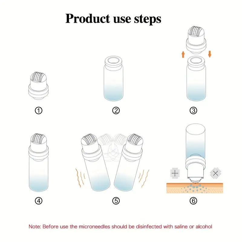 Hydra Roller 64 Pins 20 Pins 0,25 mm Micro Titan Nadelspitzen Derma Roller Hautpflege Anti Aging Whitening Flaschenroller wiederverwendbar