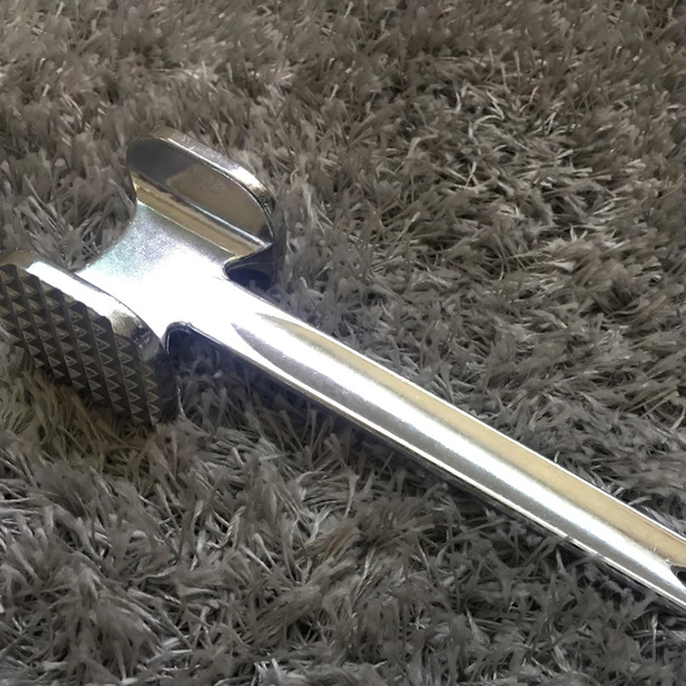 肉軟化ハンマー 19 センチメートル家庭用アルミ合金ステーキ金属マレットキッチンツールヘビーデューティ耐久性のある両面軟化剤