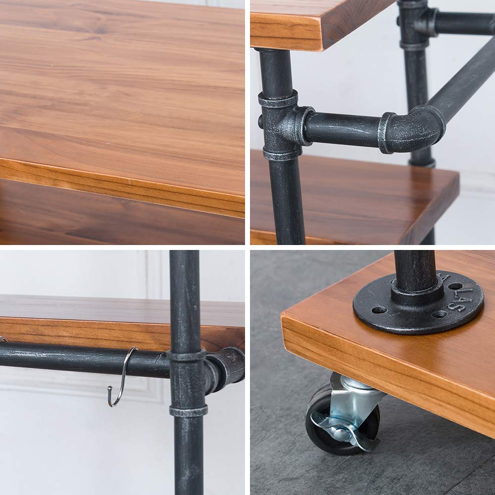 Mesa de centro de tubería de hierro Industrial