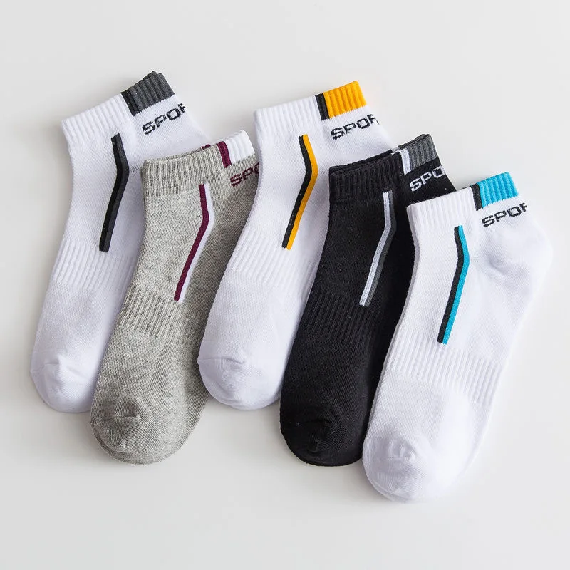 5 pares de calcetines para correr para hombre, calcetines deportivos transpirables, profesionales, absorbentes del sudor, informales y cómodos.