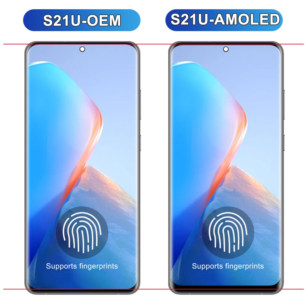 Schermo S21 Ultra AMOLED per Samsung Galaxy S21 Ultra 5G G998B G998B/DS Display LCD Touch Screen con impronte digitali con cornice