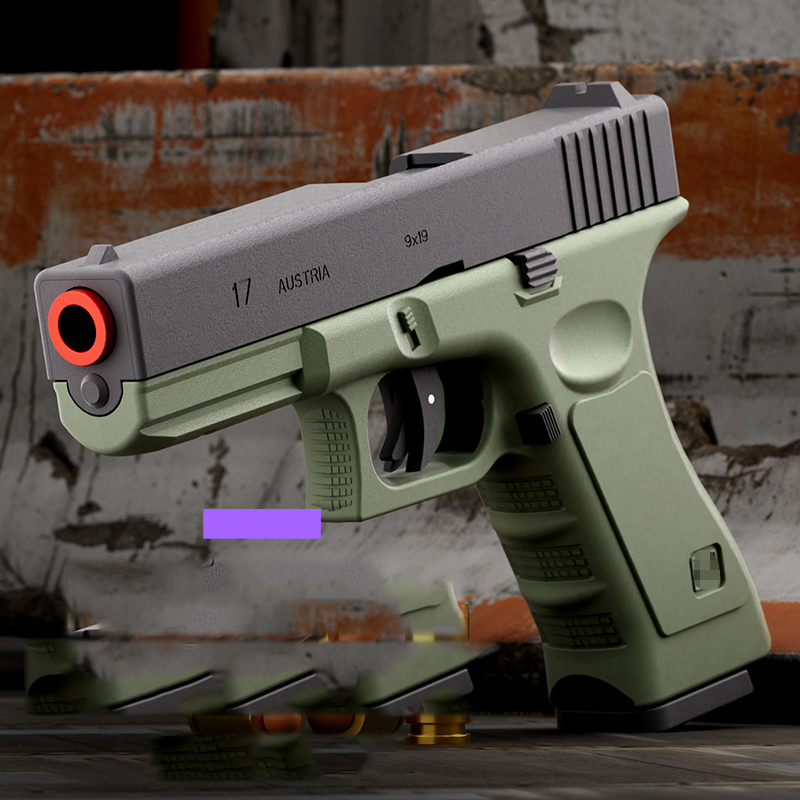 Pistol Gun Soft Bullet Gun With Blowback, Single Shot And Shell Ejcetion Capability, Blaster, Outdoor Sports Shooting Game