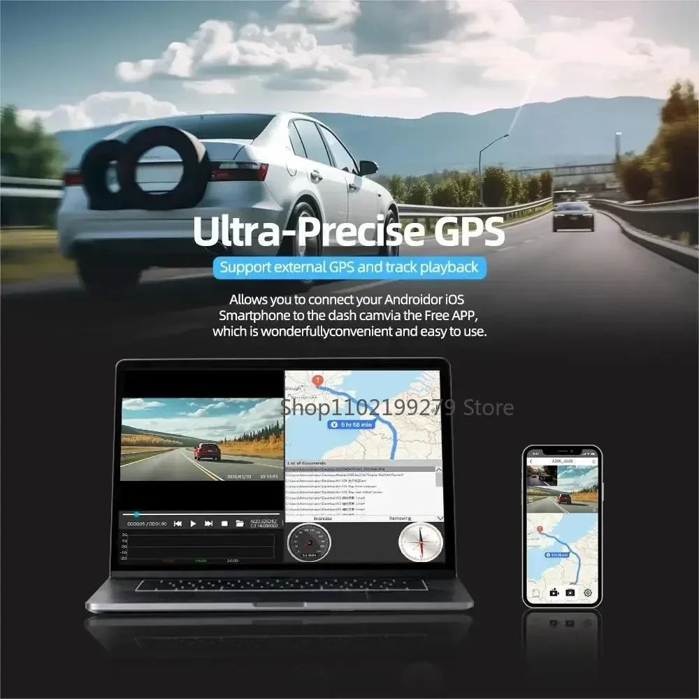Auto DVR Dash Cam Wifi GPS FHD 4 Objektiv * 1080p Dashboard Kamera 24 Stunden Park monitor Schleife Video recorder Nachtsicht Black Box