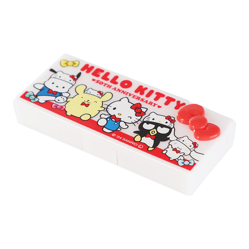 Kawaii Cartoon Hello Kitty Y2K Square Storage Box Cute My Melody Anime Student Portable Desktop Hairpin Storage Box Girls Gifts