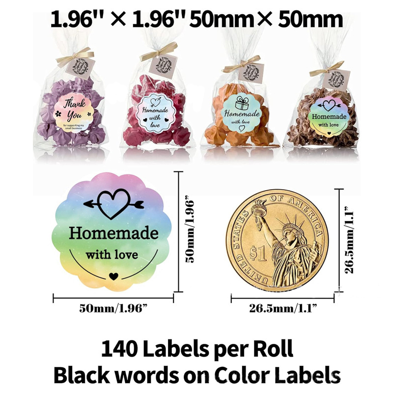 50x50 Neuer Thermo-Etikettendrucker Aufkleber Selbstklebender Farblaser-Thermopapieranzug für Phomemo M110 M200 M120 E210 Etikettendrucker