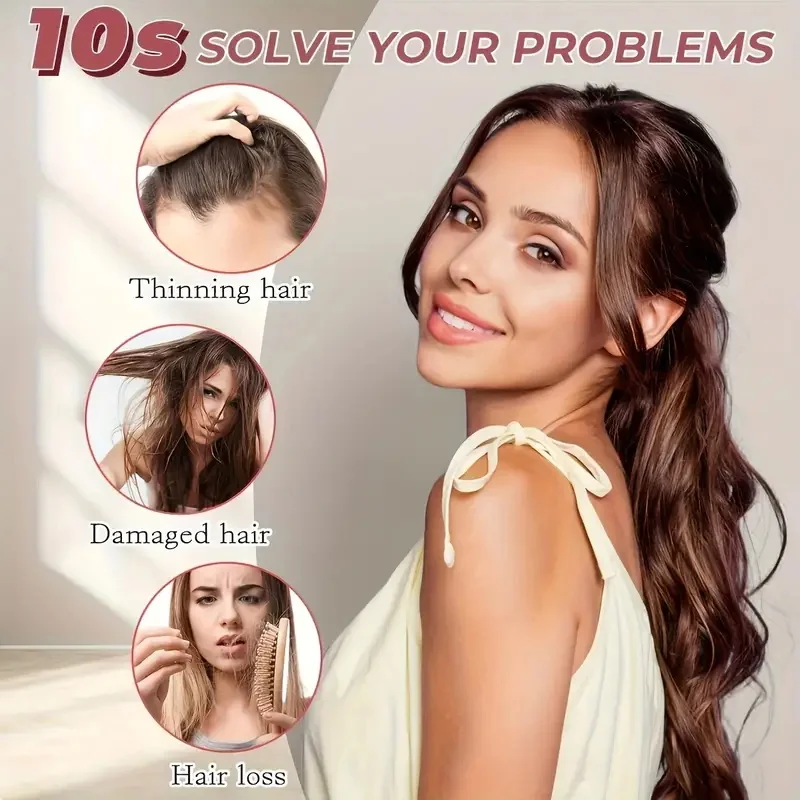 20 Zoll synthetischer langer lockiger Pferdeschwanz hitzebeständige Klaue Clip-in-Haarverlängerung schwarzbraunes Haarteil für Frauen im Alltag