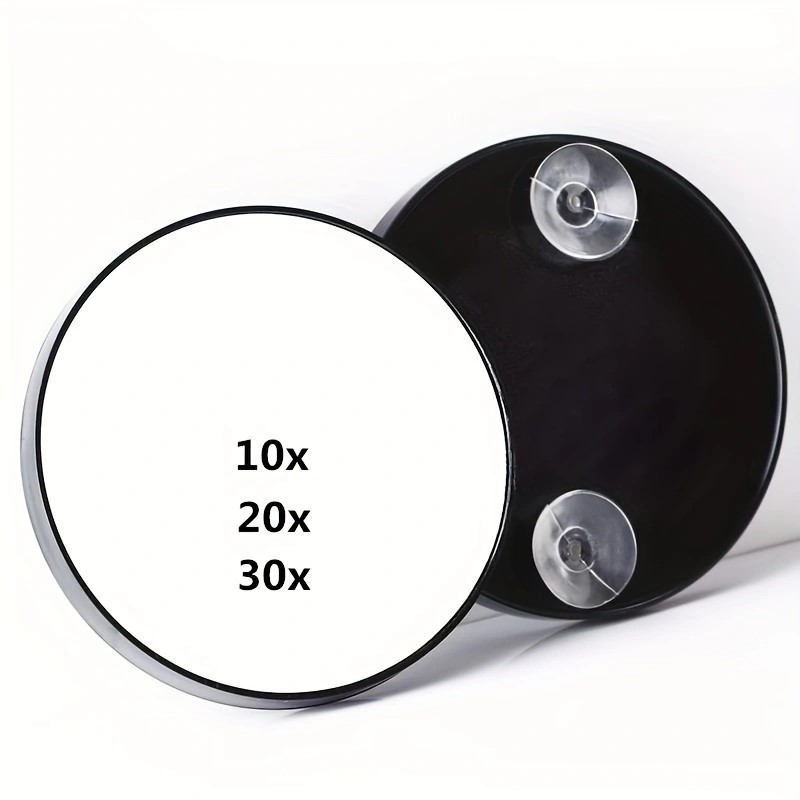 Espejo de maquillaje para baño, espejo de aumento de 10x20x30x veces con ventosa, lupa para espinillas, herramienta para eliminar el acné y los poros