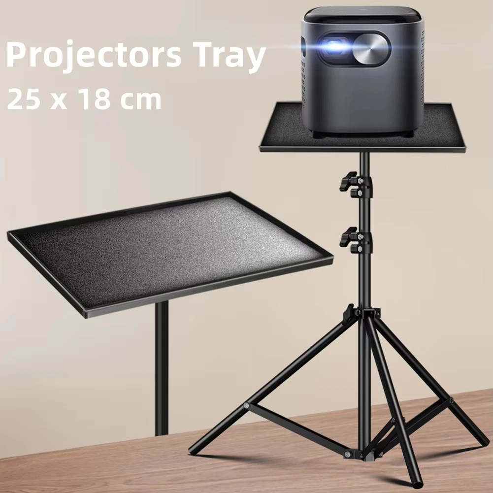 Vassoio per proiettore Miwayer, supporto per treppiede, scheda audio, supporto per piattaforma, plastica nera, adattatore per vite da 1/4 di pollice