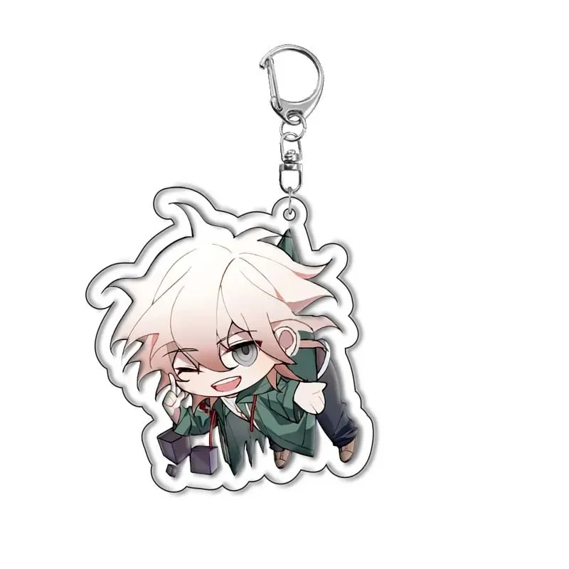 อะนิเมะ Danganronpa: Trigger Happy Havoc พวงกุญแจคอสเพลย์ Nagito Komaeda Hinata Hajime จี้แหวนเกมกระเป๋าอุปกรณ์เสริมของขวัญ