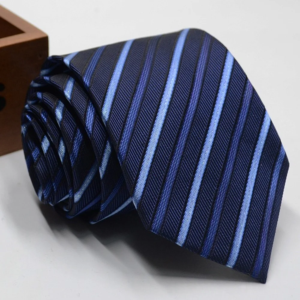 Corbata clásica a rayas para hombre, corbata Formal de negocios para boda, 8cm, azul, negro, rosa, rojo, corbatas, accesorios de vestido de camisa a la moda