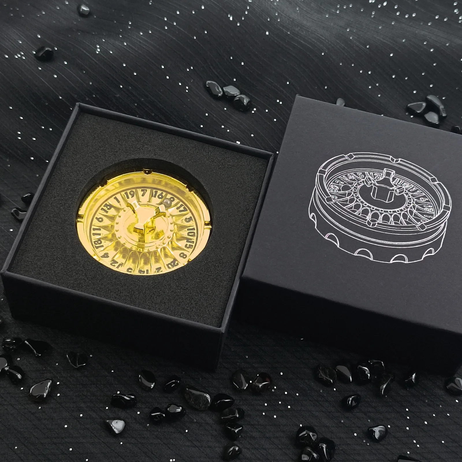 Rotierende Roulette Fingertip Gyro D&D Metallwürfel für Dungeons and Dragons Rollenspiele Spieler Spinner Dnd Würfel Geschenk Requisite