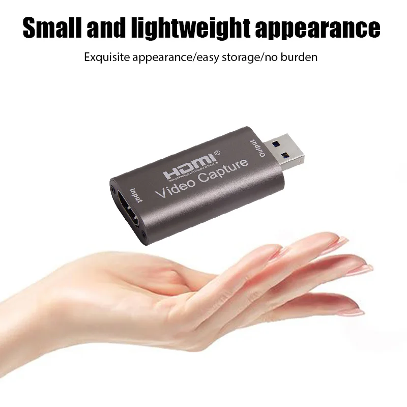 USB 3.0 Video Capture Card 4K 60HZ HDMI Video Grabber ที่ถ่ายทอดสดกล่องการบันทึกสําหรับ PS4 XBOX โทรศัพท์เกม DVD กล้อง
