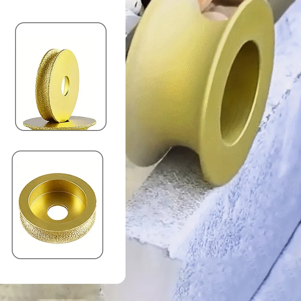 1pc 건식 진공 Brazed 다이아몬드 라운드 연마 휠 타일 석영 대리석 화강암 돌에 대 한 20mm 보어 직경 세라믹 가장자리 휠