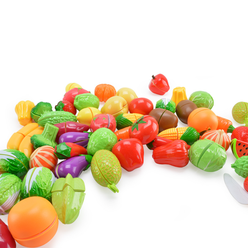 ตัดผักผลไม้เล่นเด็กครัว DIY เค้กของเล่นตัดผักผลไม้อาหาร Pretend Playset ของเล่นเพื่อการศึกษาเด็ก