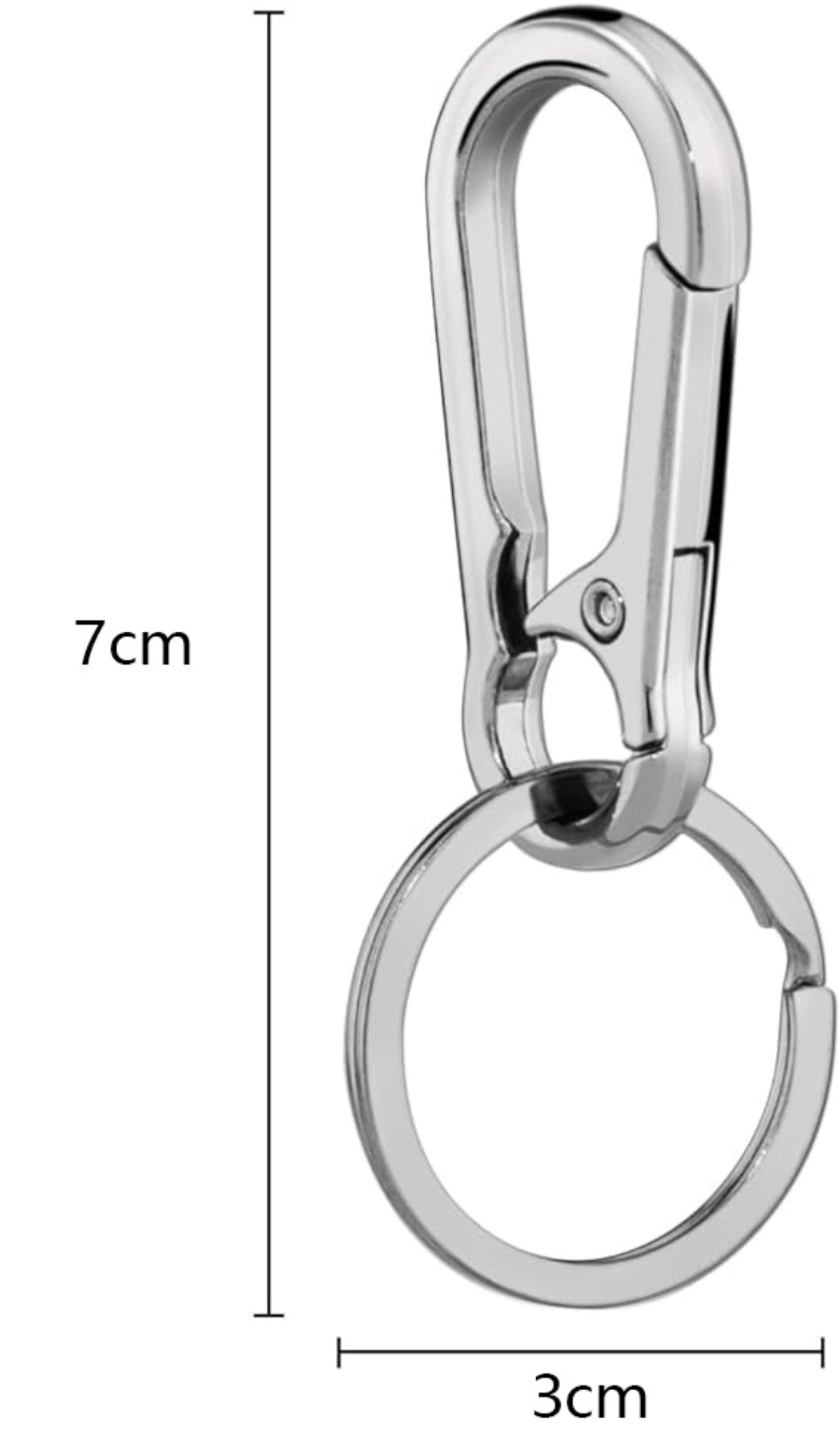 Zinklegering Autosleutelhanger Anti-verloren sleutelhanger met sleutelhanger Eenvoudige kalebasgesp Karabijnhaak Sleutelhanger Auto Taille Riemcliphouder