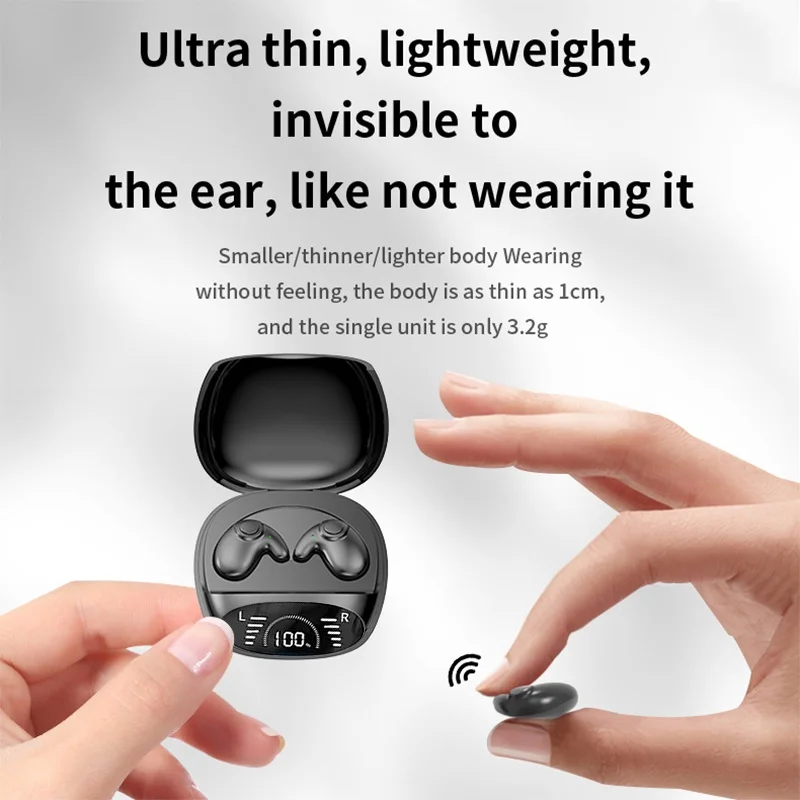Xiaomi-auriculares invisibles para dormir, cascos pequeños con cancelación de ruido, inalámbricos, deportivos, estéreo, Bluetooth 5,3, Earohone