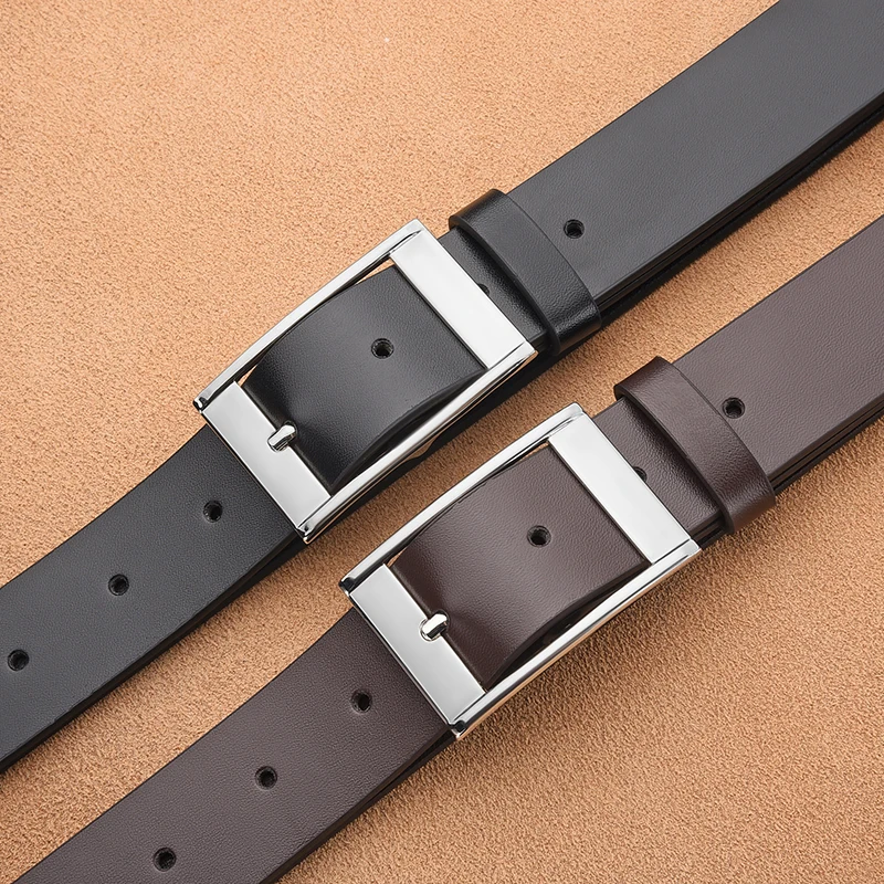 Cinturón Retro de PU con hebilla para hombre, cinturón de negocios versátil a la moda, cinturón de diseño único para hombre