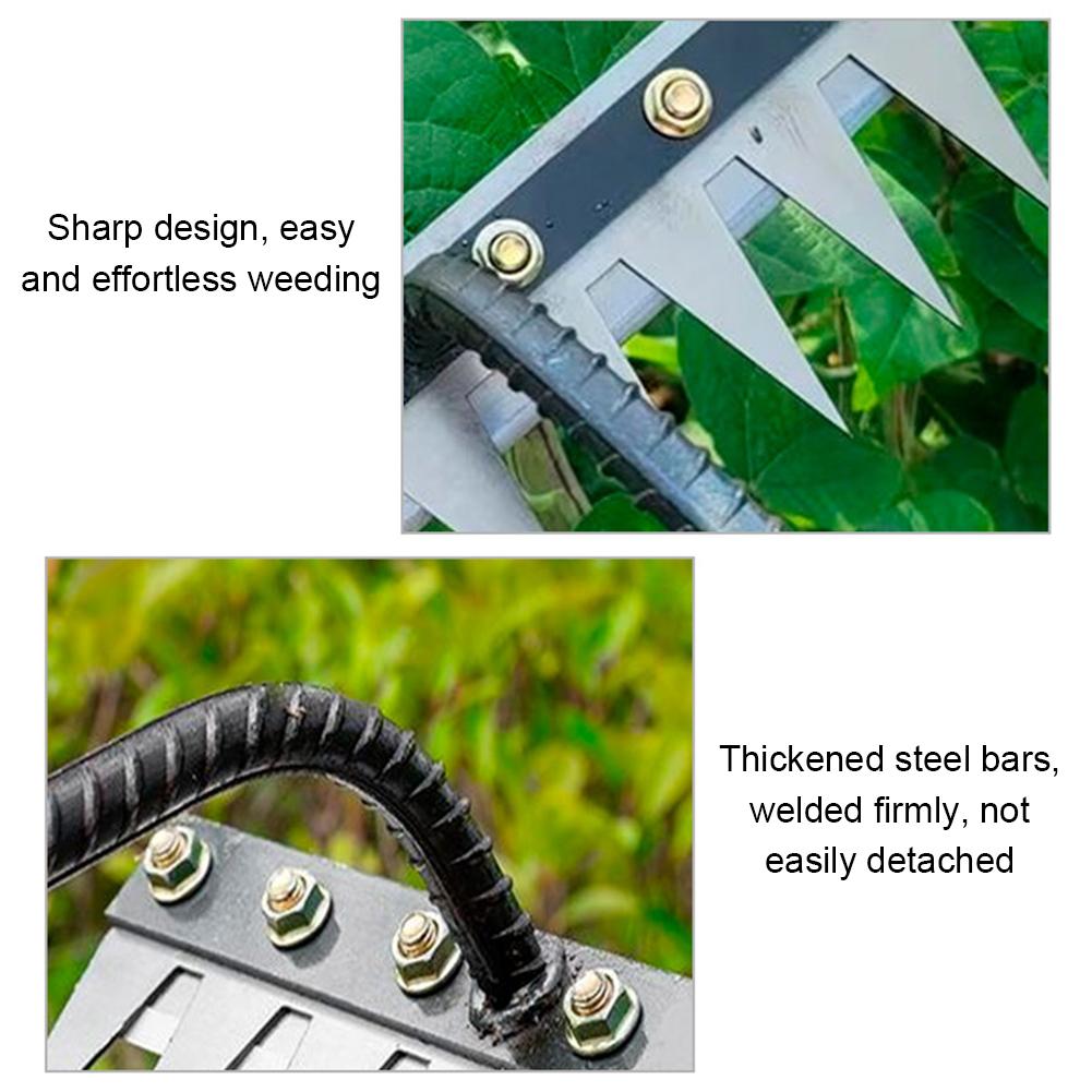 8-tooth carbon steel garden weeding rake Garden metal heavy duty flower digging spade digging and planting tool
