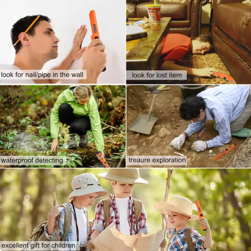 Detector de metais portátil Pro GP-Pointer com pulseira IP66 à prova d'água e LED para caça ao tesouro e exploração ao ar livre