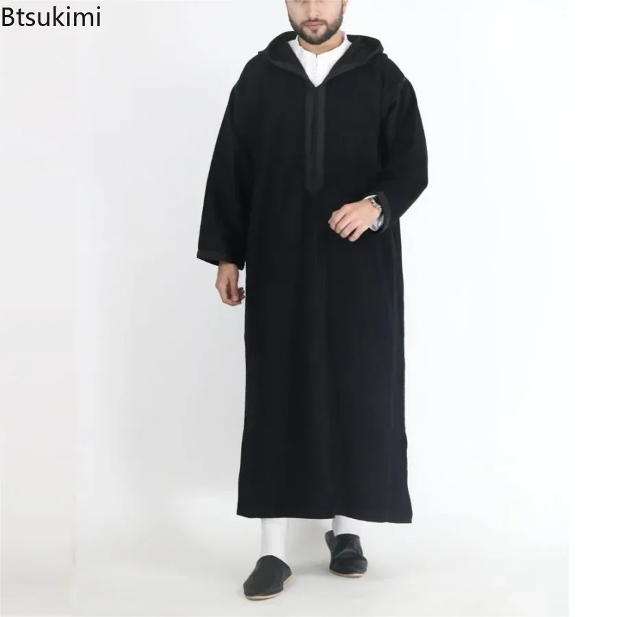 メンズフード付きスウェットシャツ,ラマダン服,カフタン,アバヤ,ドバイ,トルコ,イスラム服,カジュアル,ルーズフィット,新しい,2022