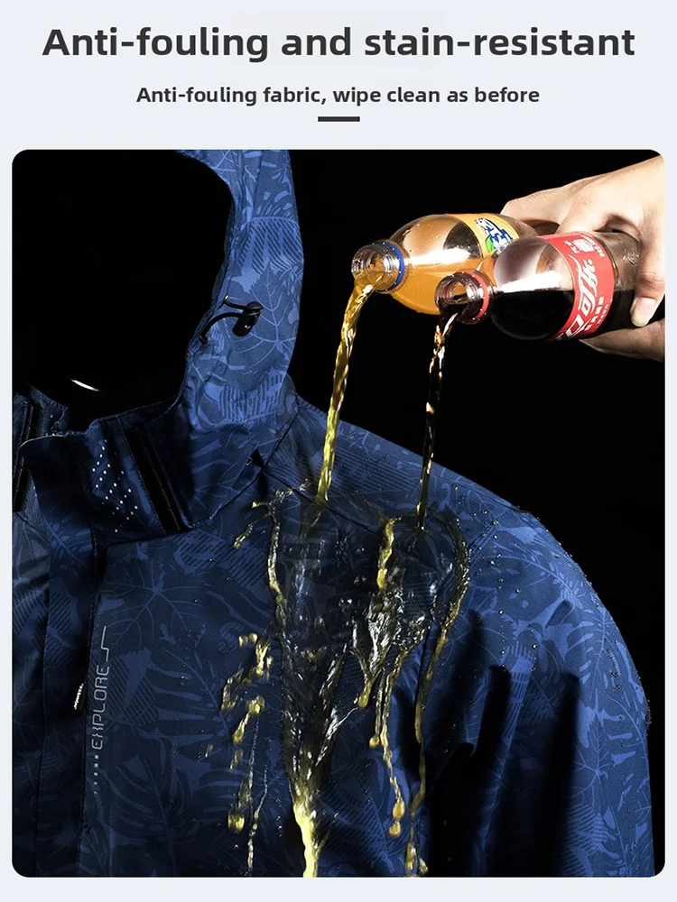 Chaqueta cortavientos impermeable informal para hombre, abrigo de senderismo al aire libre con cremallera completa y capucha para otoño de talla grande