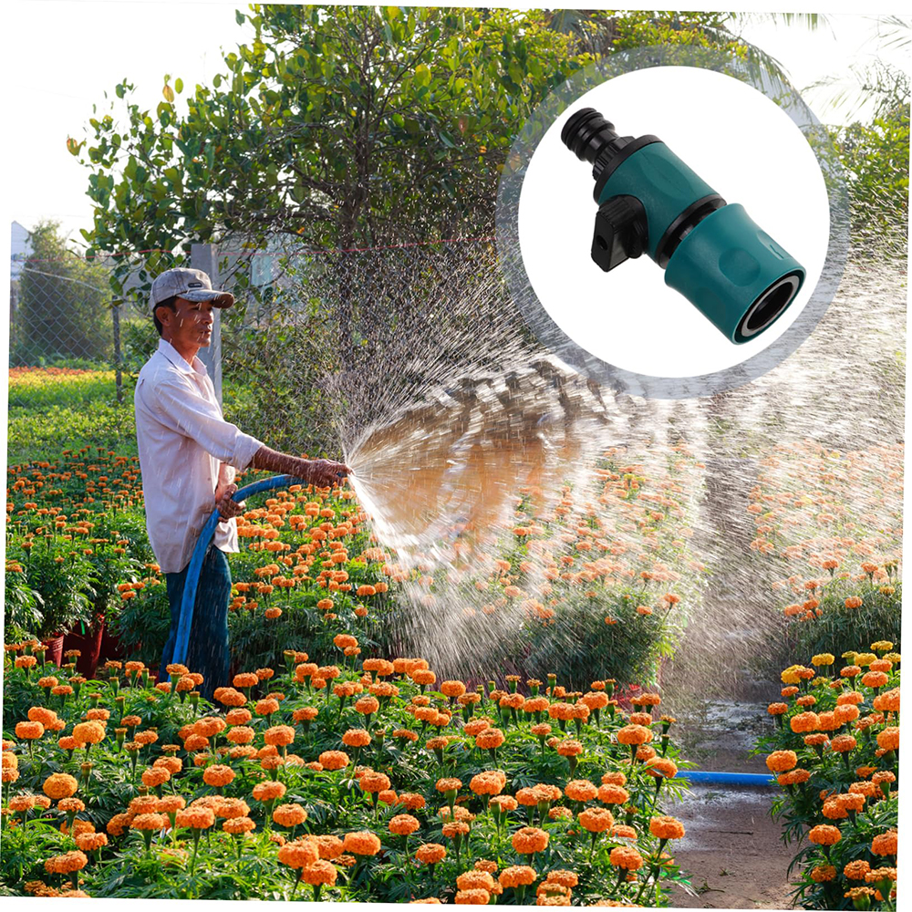 Accoppiatore a connessione rapida per tubo da giardino - Adattatore per valvola di intercettazione per irrigazione Sistema di irrigazione Rubinetto Raccordo per rubinetto Connettore in linea