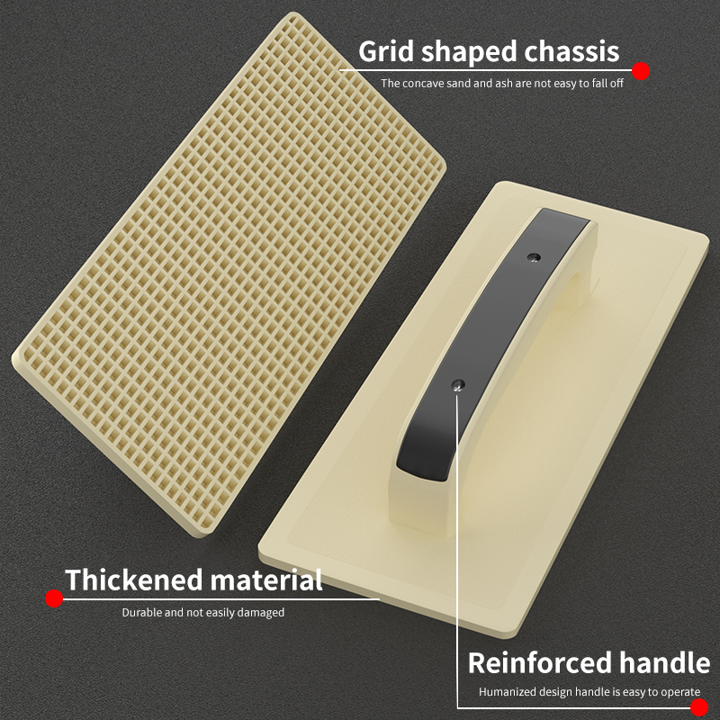 Paleta de plástico, tablero plano templado grande, paleta de cemento, tabla de lavar, paleta gris para herramientas Mason