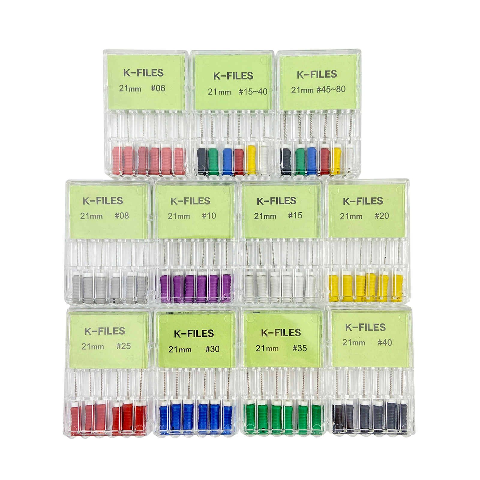 Стоматологические инструменты, консервный конюар, эндодонтический напильник K, 21 мм, 25 мм, 31 мм, эндодонтические инструменты из нержавеющей стали, стоматолог, одонтология