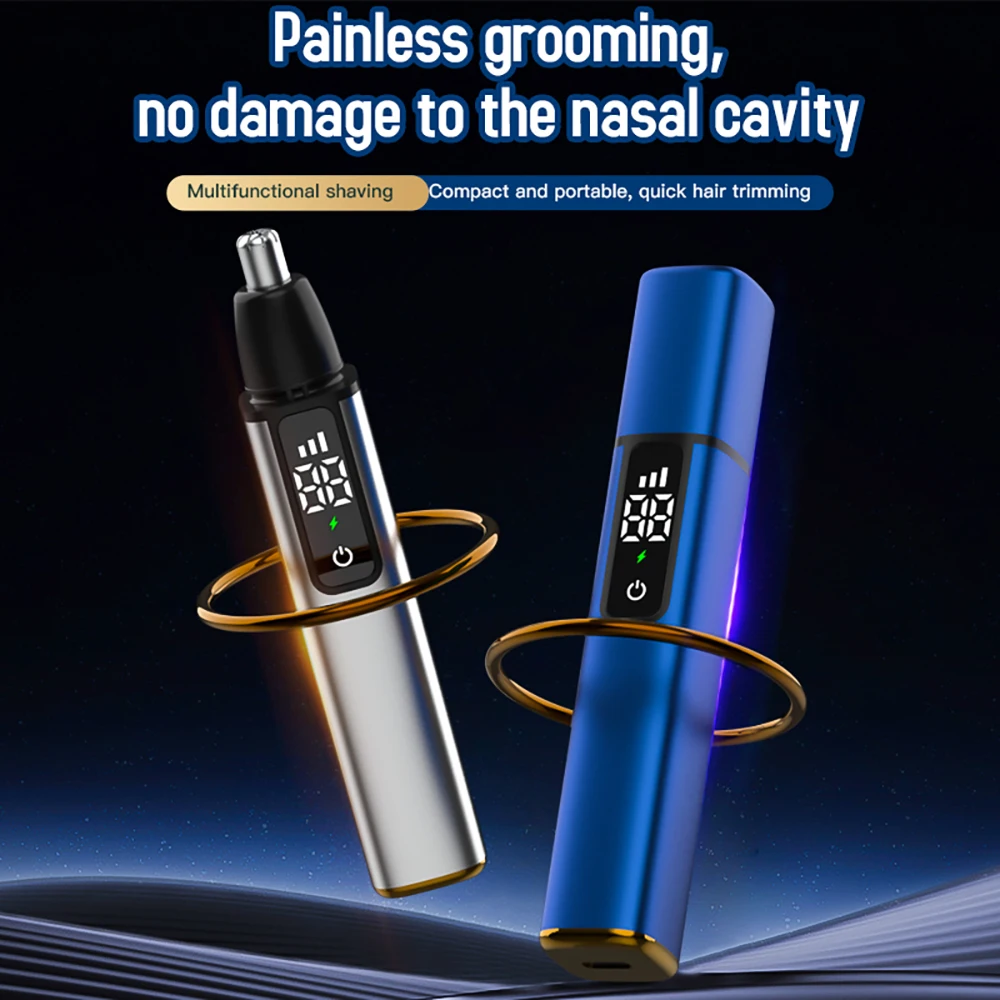 NEW Electric Nose Hair Trimmer Touch screen intelligent digital display 10000RPM Type-C fast charging Trimmer For Nose ﻿