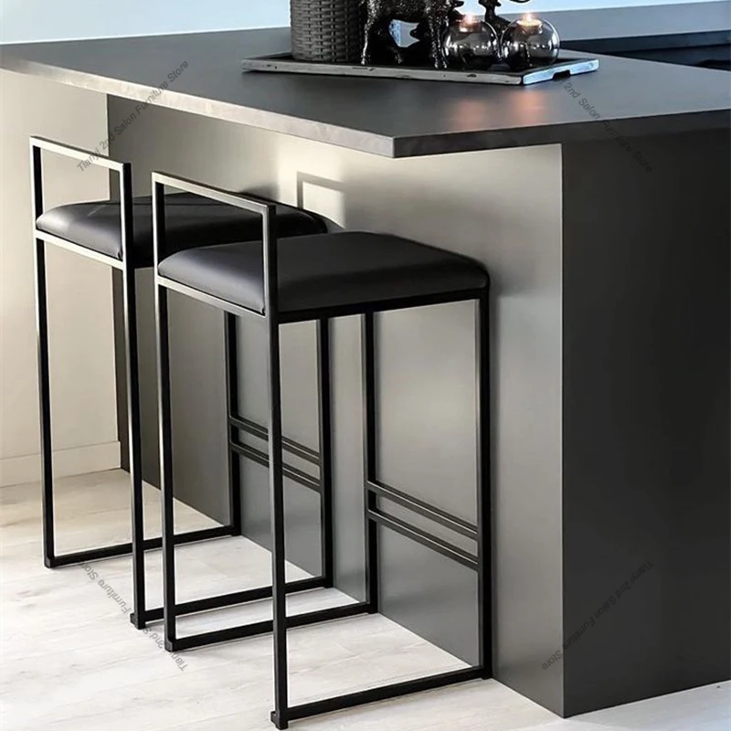 Nowoczesne Proste Krzesło Barowe Nordic Design Minimalistyczne Krzesło Barowe z Oparciem Recepcja Restauracja Meble Barowe Barkrukken FYBC
