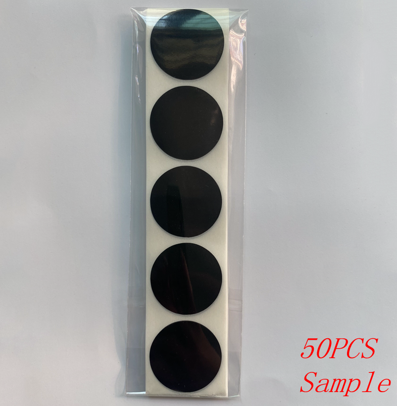 50-500 Chiếc Đen GiấY Dán Tròn Trống Handmade Miếng Dán Keo DIY Nhãn Tặng Gói Bao Niêm Phong Miếng Dán Văn Phòng Phẩm