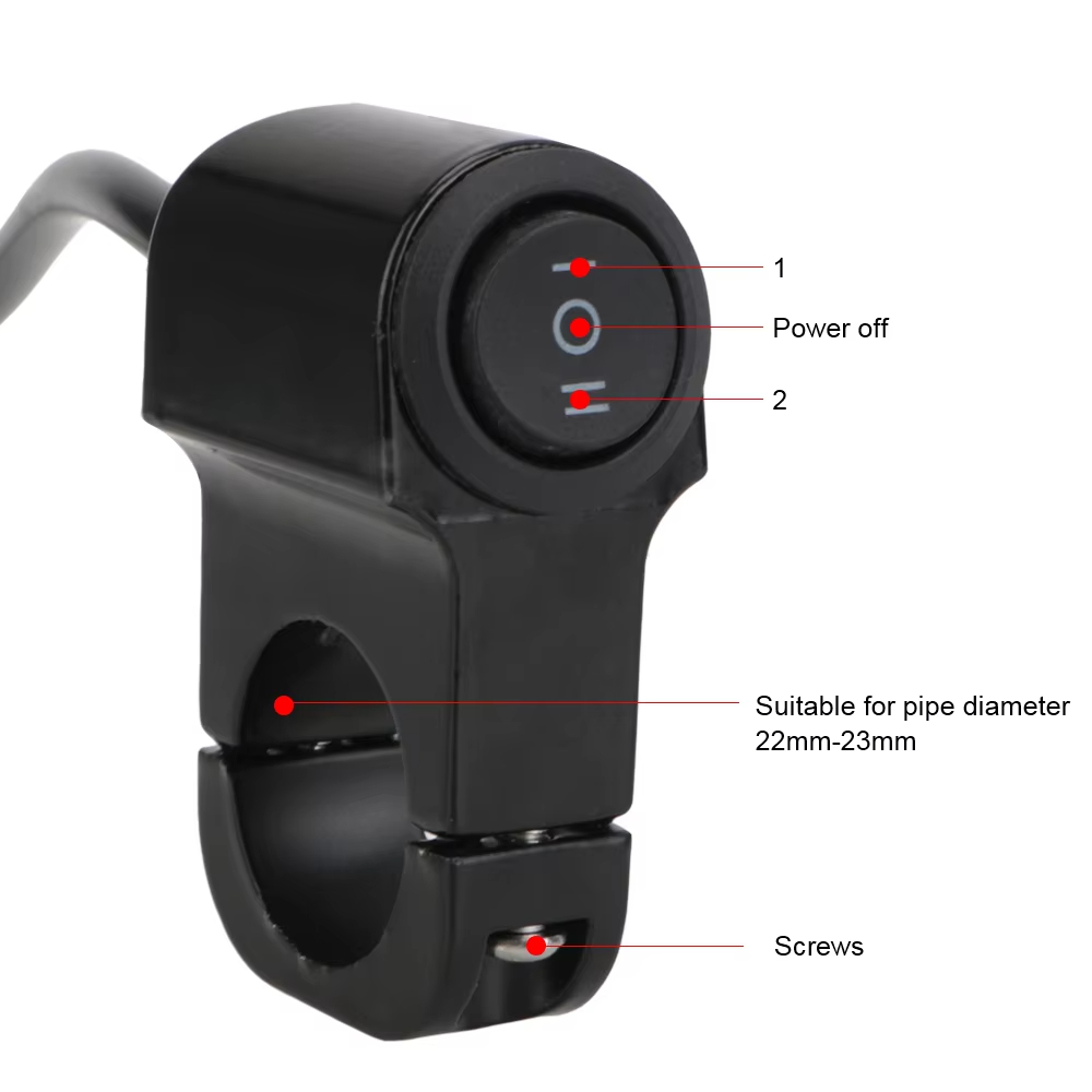 Interruptor universal de 3 vias para motocicleta, mini interruptor de luz de condução com clipe à prova d'água dc12v/10a ferramentas para motocicleta