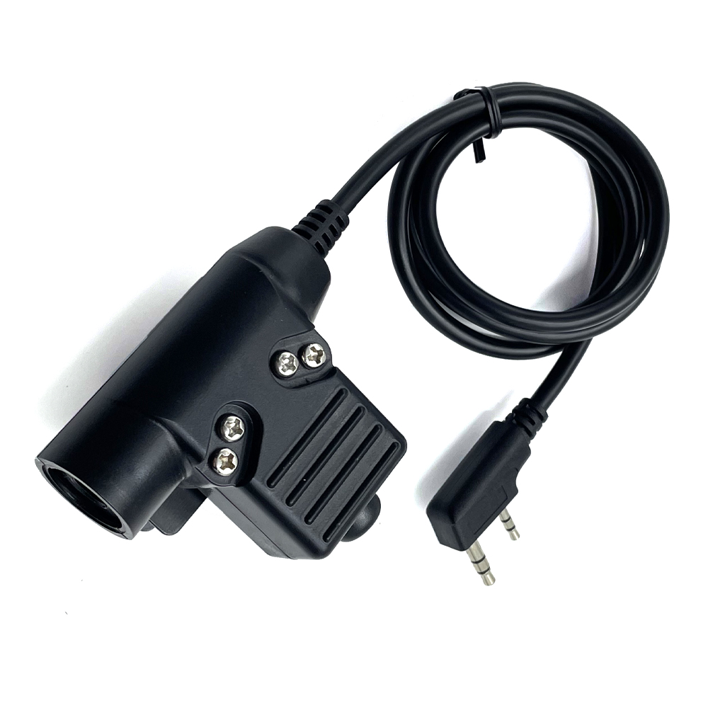 Adaptador de auriculares con enchufe de Cable PTT táctico para Kenwood Baofeng UV-5R UV-5RE Plus BF-888S Walkie Talkie Ham Radio
