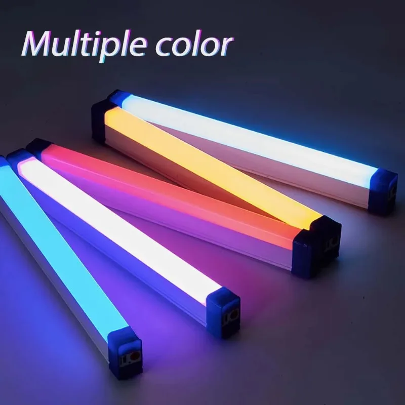 Buntes Röhrenlicht, RGB-Licht, 32 cm, USB-Licht, Nachtlicht, lila, blaues Licht, Stab, Raumlampe, Handheld, zum Aufhängen, Fülllicht, Foto