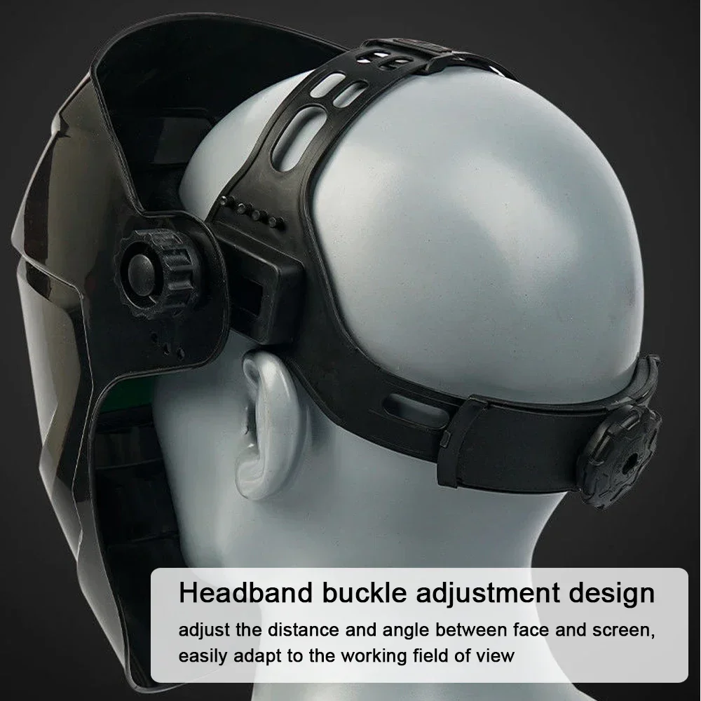 Welding Mask Solar Automatic Dimming Large View True Color 130℃ High Temperature Resistant Welder Auto Darkening Welding Helmet