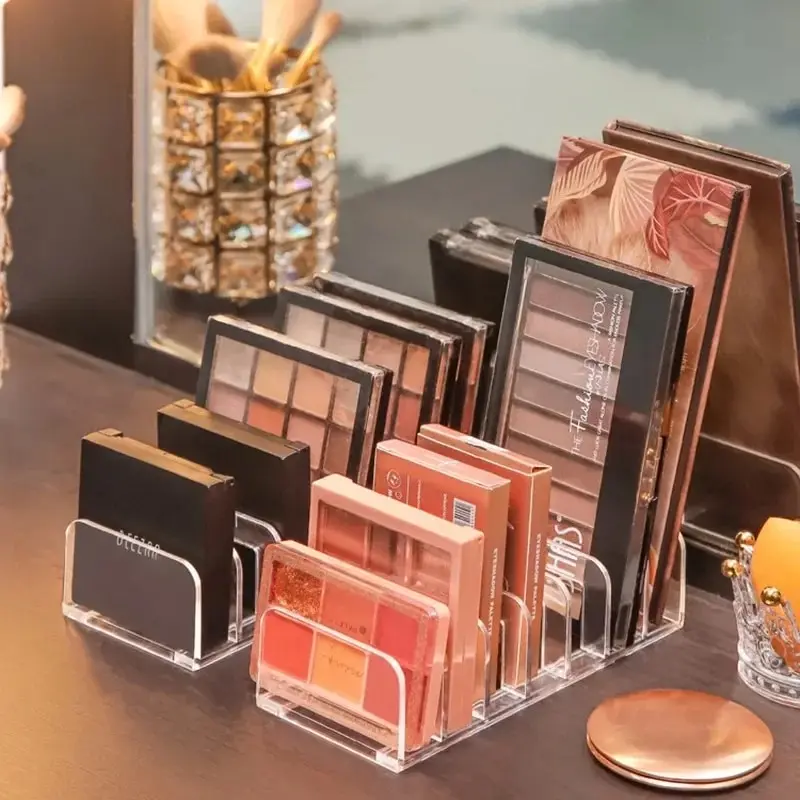 Eye Shadow Tray Storage Rack Transparent Powder Box Desktop Drawer Compartment Color Cosmetics Shelf