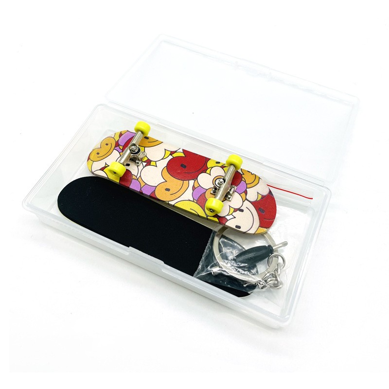 Skate Mini dedo colorido, balancim duplo, rolamentos e Palm Slide Board, esportes criativos, Fingerboard