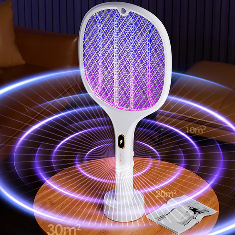 3 In 1 Multi Functional Bug Zapper Racket Usb Rechargeable Mosquito Killer Safe Electric Mosquito Swatter Pest Control Supplies