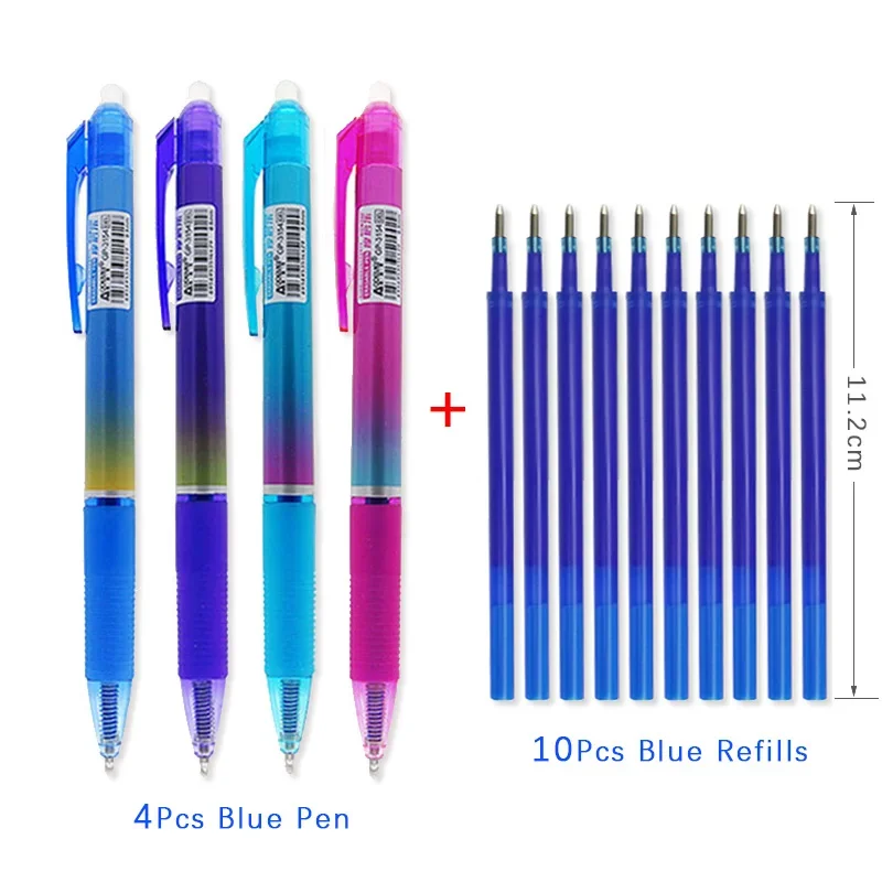 Công Suất Lớn Mực Xong Xóa Được Bút 0.5Mm Đẩy Tự Động Bút Gel Có Thể Giặt Tay Cầm Ma Thuật Viết Xong Xóa Được Nạp Lại Cần Viết Dài Hơn Trường
