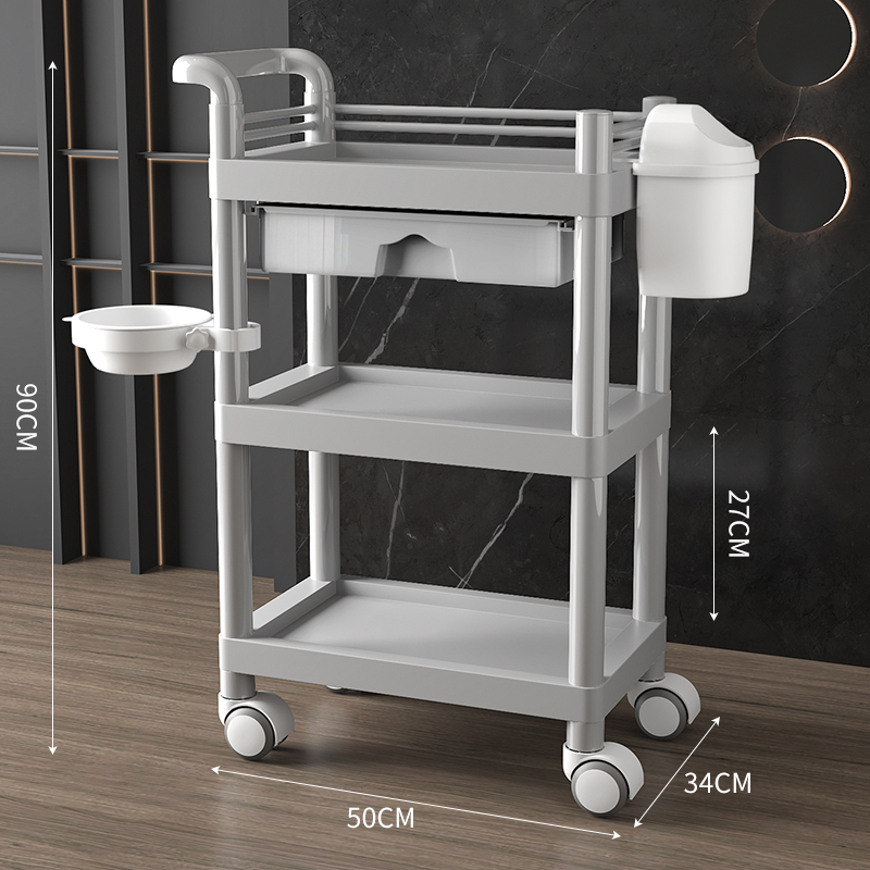 EvaluCart-Chariot à Roulettes Professionnel pour Manucure et Pédicure, Meuble à Cosmétiques, miles Professionnelle