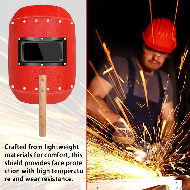 Handheld Welding Shield Tig Grinding Protector Men Welding Panel Portable Safety Face Shield Protector For Sparks And Debris