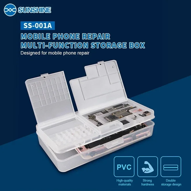5 Pcs SUNSHINE  SS-001A Storage Box for IC Motheboard Parts Mobile Phone Openning Tools Repair Multi Function Storage Box